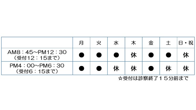 診療時間 診療時間